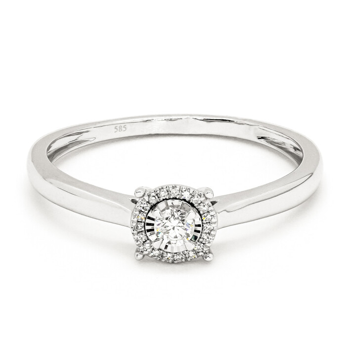 Prsten z bílého zlata s diamanty FR870311W