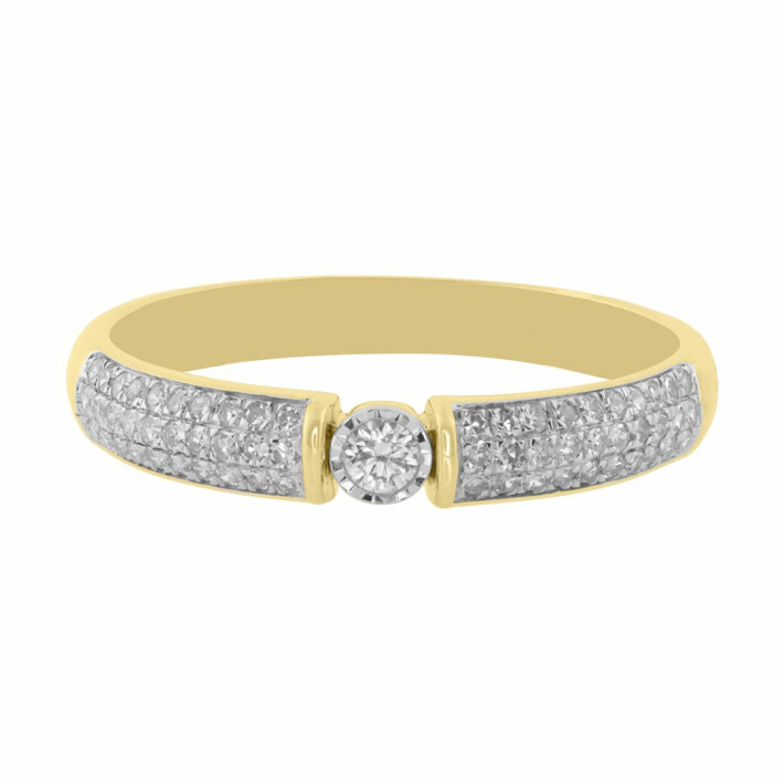 Prsten ze zlata osázený diamanty FR972824