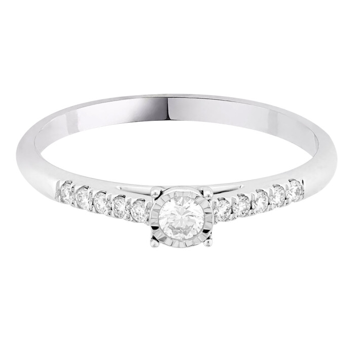 Dámský diamantový prsten z bílého zlata FR9745