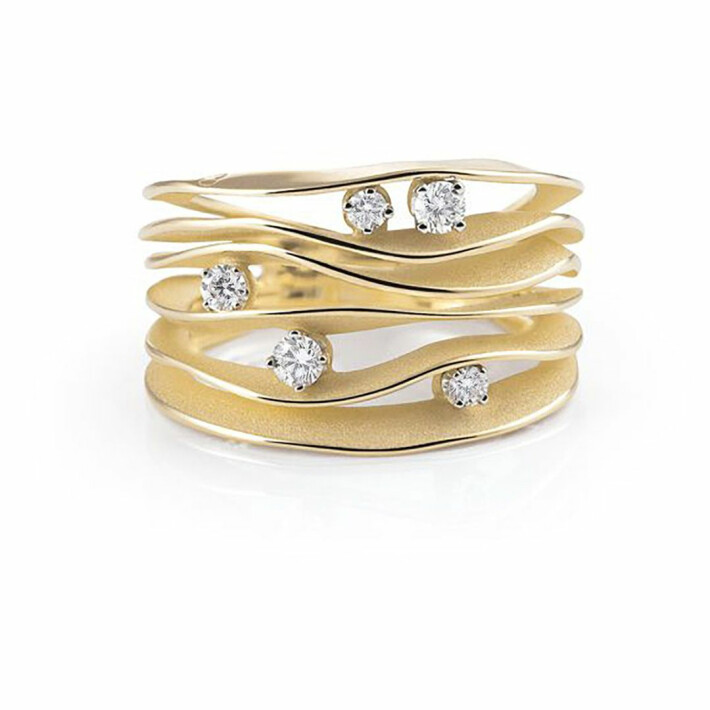 Zlatý prsten s diamanty Annamaria Cammilli Dune GAN0914U