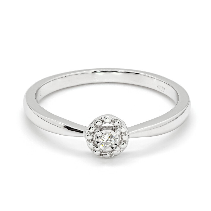 Zásnubní prsten z bílého zlata s diamantem JR13650W