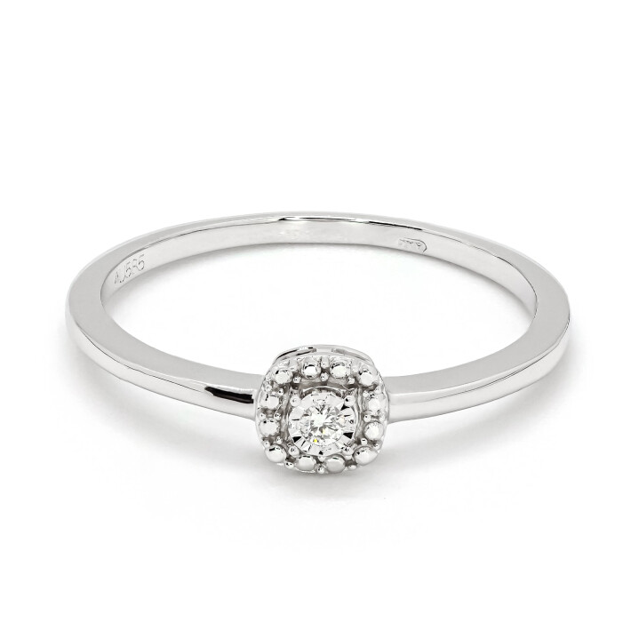 Zásnubní prsten z bílého zlata s diamantem  JR13652W