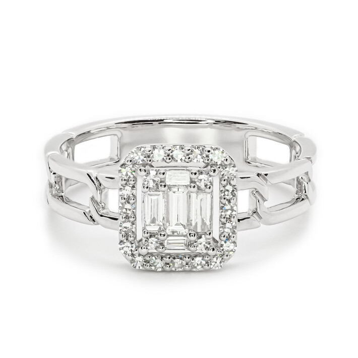 Prsten z bílého zlata s diamanty JR24412W15