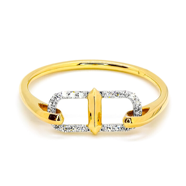 Prsten ze žlutého zlata s diamanty JR25563Y