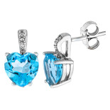 Zlaté náušnice s topazem a brilianty Altman Diamond KE05110917814