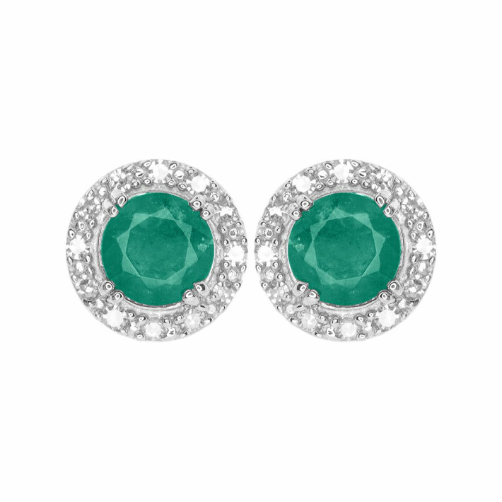 Zlaté náušnice se smaragdy a diamanty Altman Diamond KE058895936