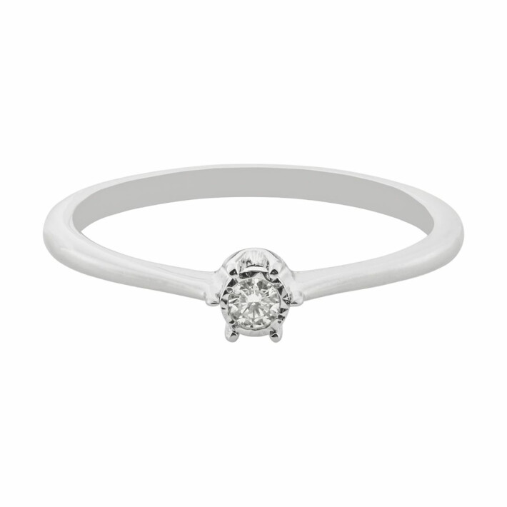 Zásnubní prsten z bílého zlata s diamantem KR121301