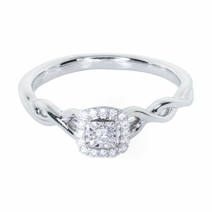 Diamantový prsten z bílého zlata KR12820