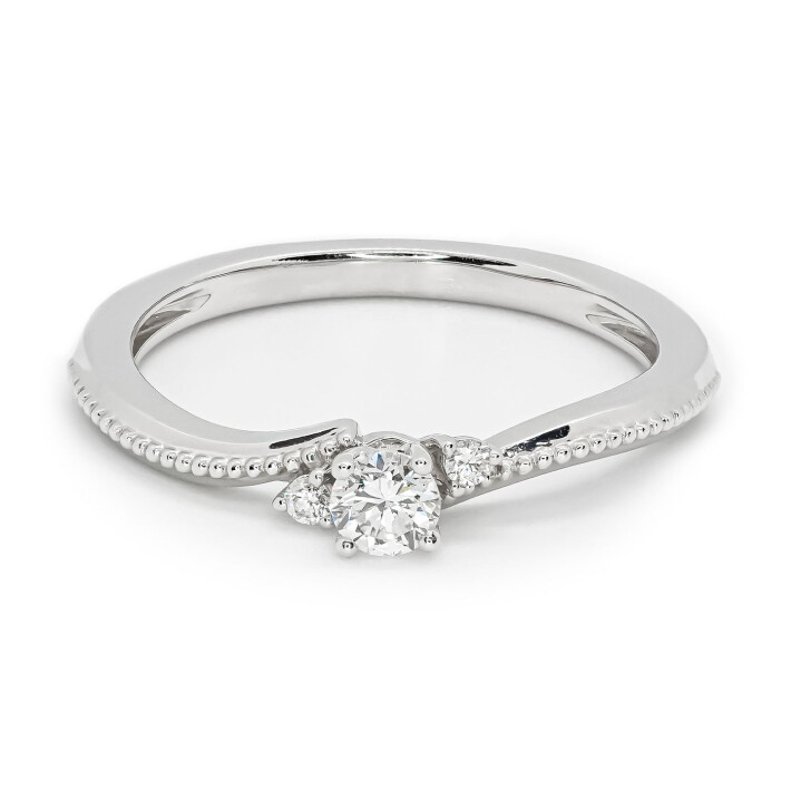 Prsten z bílého zlata s diamanty KR49210