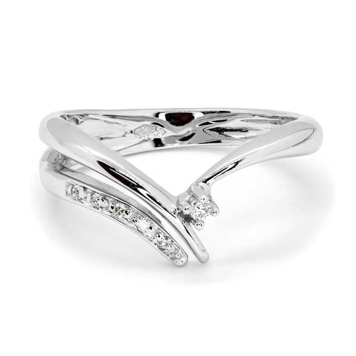 Prsten z bílého zlata s diamanty  LID1501