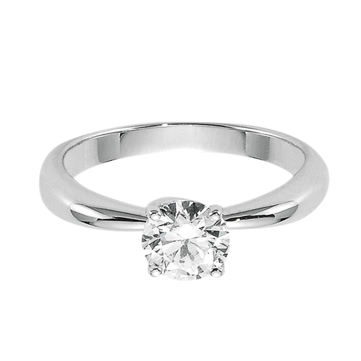 Zásnubní prsten z bílého zlata s diamantem LID5117025G7