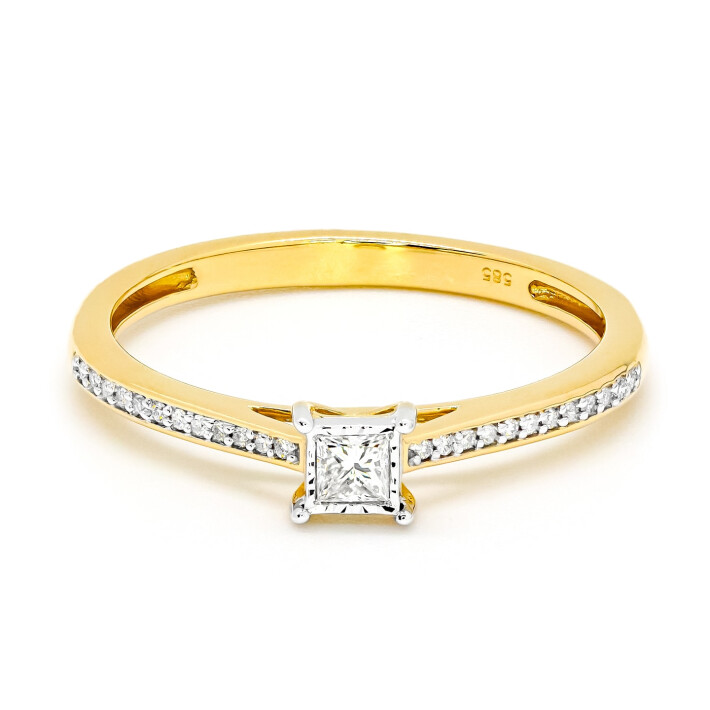 Dámský diamantový prsten ze zlata MR15528Y