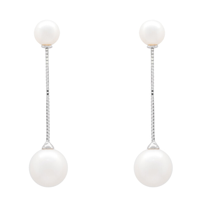 Náušnice z bílého zlata s perlami PER2573