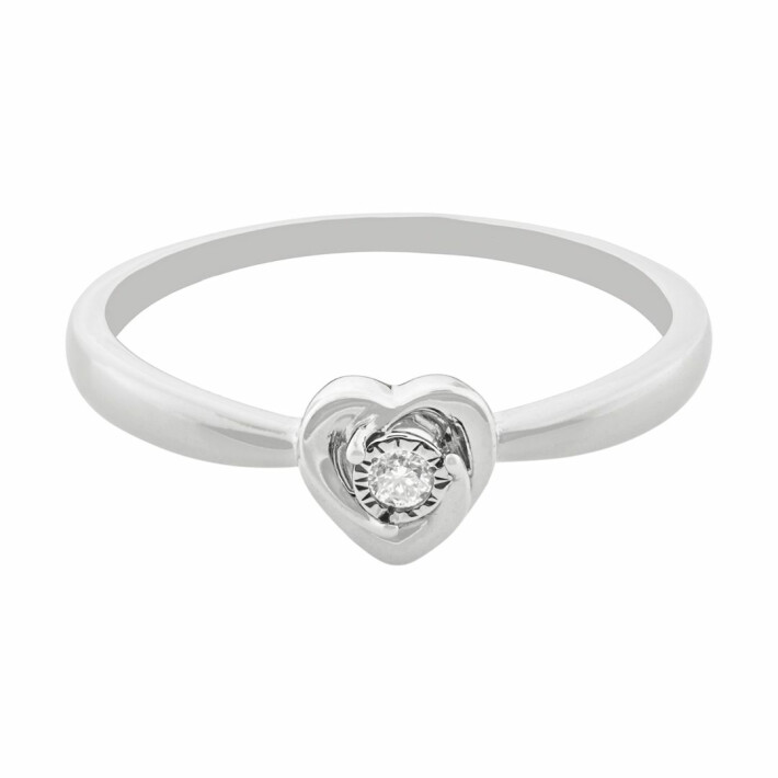 Zásnubní prsten z bílého zlata s diamantem R3663