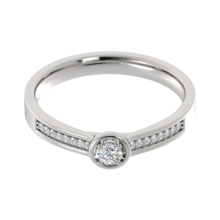 Zlatý prsten s diamanty R4949W