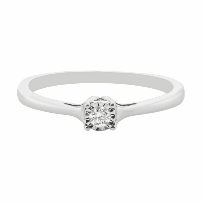 Zásnubní prsten z bílého zlata s diamantem R5448
