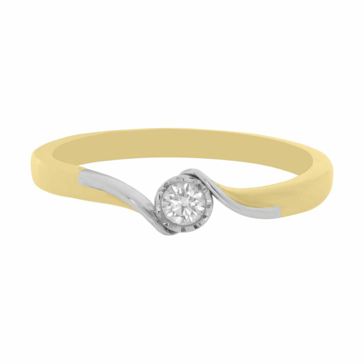 Zásnubní prsten ze zlata s diamantem R5925