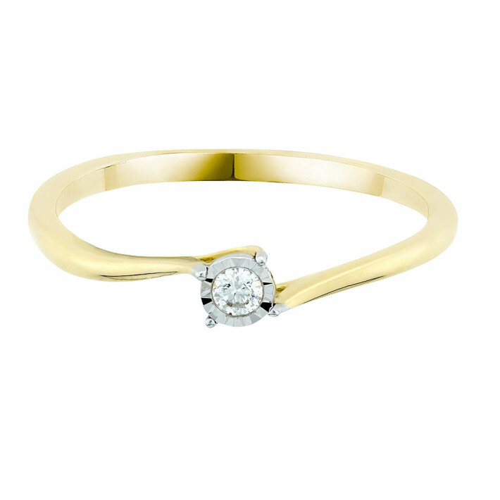 Zásnubní prsten ze zlata s diamantem R5938