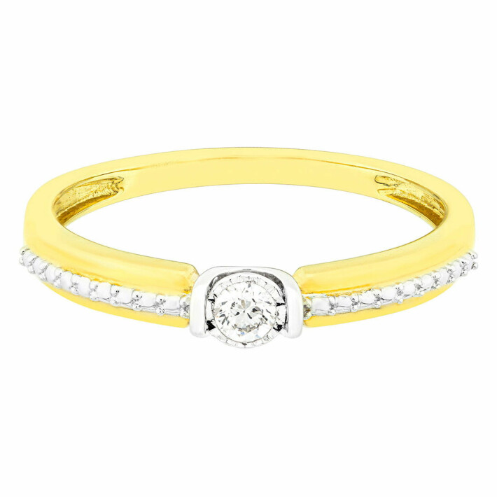 Zásnubní prsten ze zlata s diamantem R5950