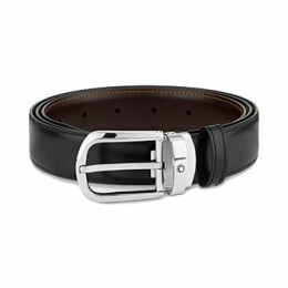 Opasek Horseshoe buckle black/brown 30 mm reversible 114412