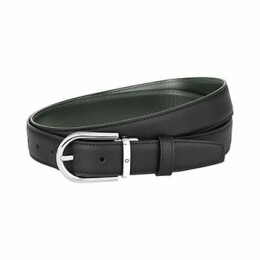 Opasek Horseshoe buckle black/green 30 mm reversible 128758