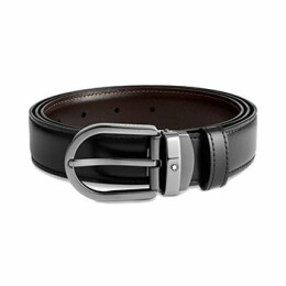 Opasek Horsheshoe buckle black/brown 30 mm reversible 128803