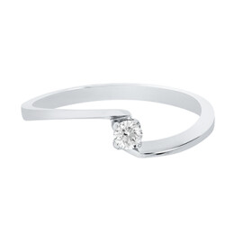 Zásnubní prsten z bílého zlata s diamantem 13ZP1801269B