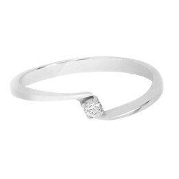 Zásnubní prsten z bílého zlata s diamantem 13ZP1801322B