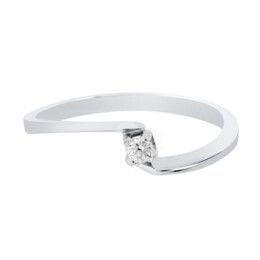 Zásnubní prsten z bílého zlata s diamantem 13ZP1801573A