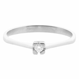 Zásnubní prsten z bílého zlata s diamantem 13ZP2001267A