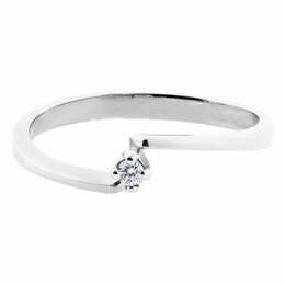 Zásnubní prsten z bílého zlata s diamantem 13ZP2001269A