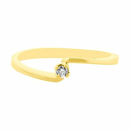 Zásnubní prsten ze zlata s diamantem 13ZP2001269D