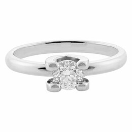Zásnubní prsten z bílého zlata s diamantem 13ZP2001402