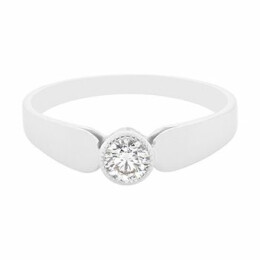 Zásnubní prsten z bílého zlata s diamantem 13ZP2100870A