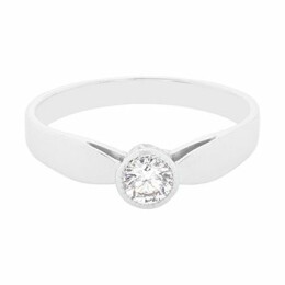 Zásnubní prsten z bílého zlata s diamantem 13ZP2100870B