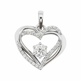 Zlatý přívěsek ve tvaru srdce s diamanty 13ZP2301371B
