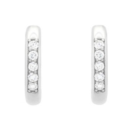 Náušnice z bílého zlata s diamanty - kruhy 13ZP2401274B