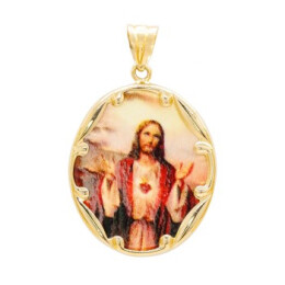 Zlatá madonka smaltovaná - Ježís 21650
