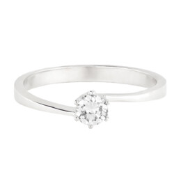 Zásnubní prsten z bílého zlata s diamantem 21ZP1902860