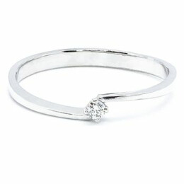 Zásnubní prsten z bílého zlata s diamantem 21ZP2202100E