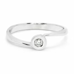 Zásnubní prsten z bílého zlata s diamantem 21ZP2302826D