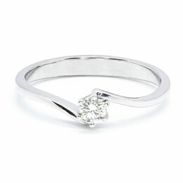 Zásnubní prsten z bílého zlata s diamantem 21ZP2400314