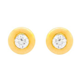 Náušnice ze žlutého zlata s diamanty 21ZP2401525