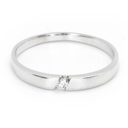 Prsten z bílého zlata s diamantem 21ZP2500920B