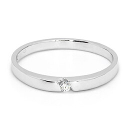 Zásnubní prsten z bílého zlata s diamantem 21ZP2502718AB