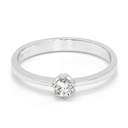 Zásnubní prsten z bílého zlata s diamantem 21ZP2502718BB