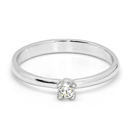 Zásnubní prsten z bílého zlata s diamantem 21ZP2502718DB