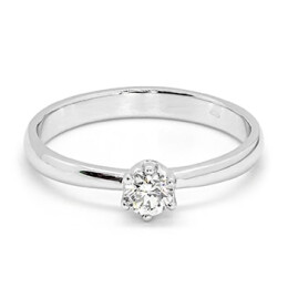 Zásnubní prsten z bílého zlata s diamantem 21ZP2502718EB