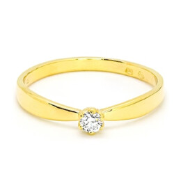Zásnubní prsten ze žlutého zlata s diamantem 21ZP2502718GZ