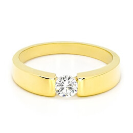 Zásnubní prsten ze žlutého zlata s diamantem 21ZP2502718HZ